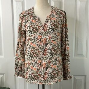Jessica Simpson Womens Long
Sleeve Top Floral Cream Size XS